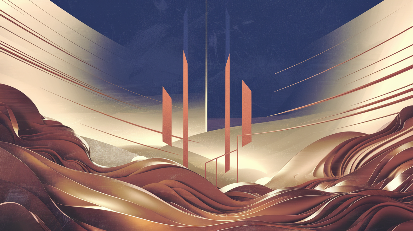 Abstract spiritual imagery with layered light and geometric forms in navy, rust, and gold tones suggesting different types of prophetic sight